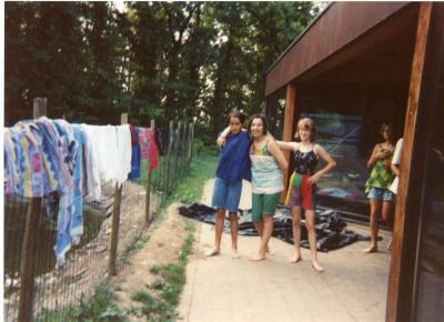 Op kamp in Heyd in 1991 - voor de lens