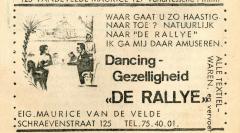 Reclame-advertentie dancing Rallye Nazareth