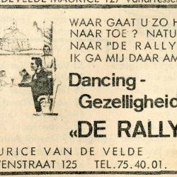 Reclame-advertentie dancing Rallye Nazareth