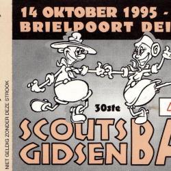 Steunkaart voor het 30ste Scouts- en Gidsenbal Deinze.