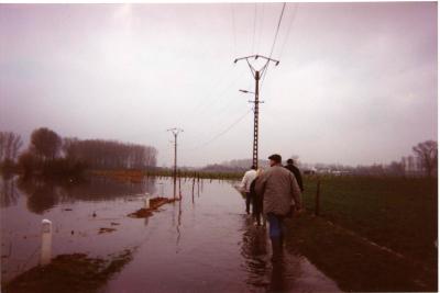 Wandelen in overstromingsgebied