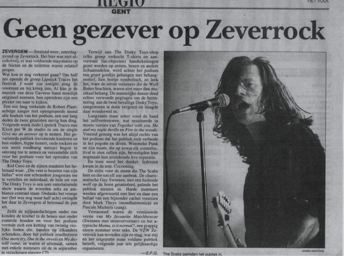 Krantenartikel over de eerste editie van Zeverrock