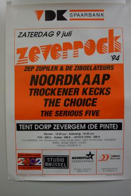 De affiche van de tweede editie van Zeverrock