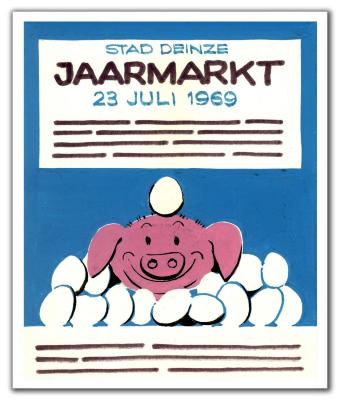 Proefdruk voor de affiche van de jaarmarkt 1969