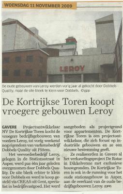Krantenartikels afbraak Leroy toren