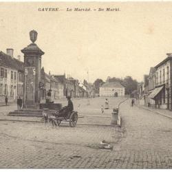 de Markt met hondenkar 1910 