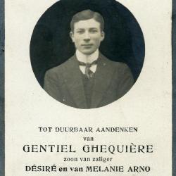 Bidprentje Jules Ghyselinck, 1918