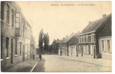 Gavere de Kerkstraat La Rue de l'Église 1925
