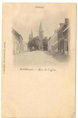 Kerkstraat Gavere 1900