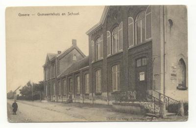 Gavere Gemeentehuis en school 1913