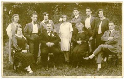 Foto van het gezin van sasmeester Vanderlinden