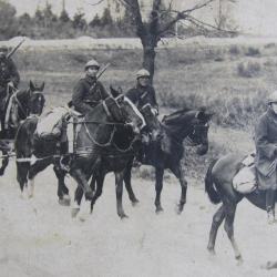 Prosper Vlerick als soldaat te paard