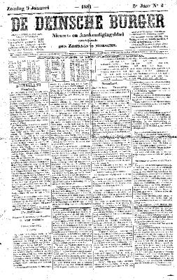 De Deinsche Burger: zondag 9 januari 1881