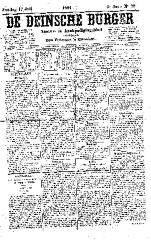 De Deinsche Burger: Zondag 17 juli 1881