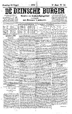 De Deinsche Burger: zondag 21 augustus 1881