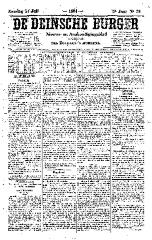 De Deinsche Burger: Zondag 31 juli 1881