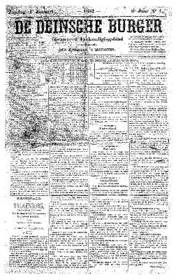 De Deinsche Burger: Zondag 1 januari 1882
