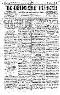 De Deinsche Burger: Zondag 5 februari 1882
