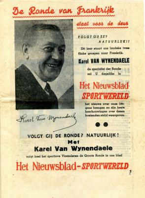 Karel Van Wijnendaele's Sportwereld begint een nieuw hoofdstuk