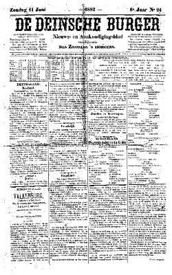 De Deinsche Burger: Zondag 11 juni 1882