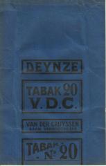 Tabaksverpakking van de firma Van Der Cruyssen
