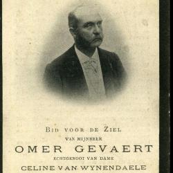 Bidprentje van Omer Gevaert