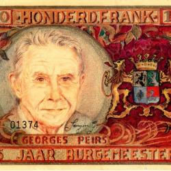 Bankbiljet met beeltenis van burgemeester Georges Peirs
