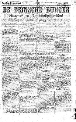 De Deinsche Burger: Zondag 14 januari 1883