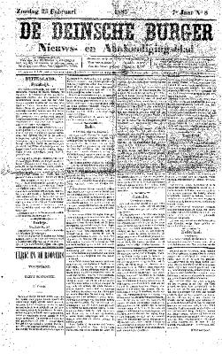 De Deinsche Burger: Zondag 25 februari 1883
