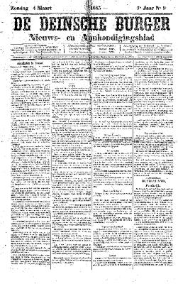 De Deinsche Burger: Zondag 4 maart 1883