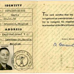 Identity Card World Citizen Marie Gevaert-Minne