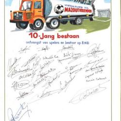 Het 10-jarig jubileum van voetbalploeg V.K. Mazoutvrienden