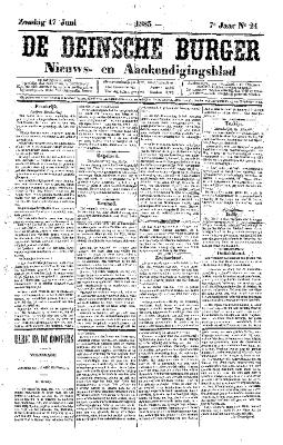 De Deinsche Burger: Zondag 17 juni 1883