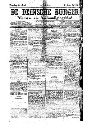 De Deinsche Burger: Zondag 24 juni 1883