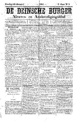 De Deinsche Burger: Zondag 20 januari 1884