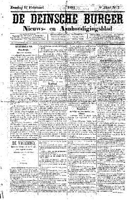 De Deinsche Burger: Zondag 17 februari 1884
