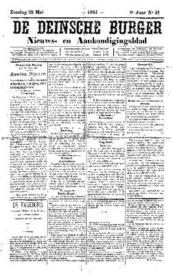De Deinsche Burger: Zondag 25 mei 1884