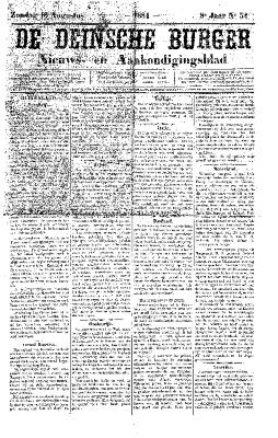 De Deinsche Burger: Zondag 10 augustus 1884