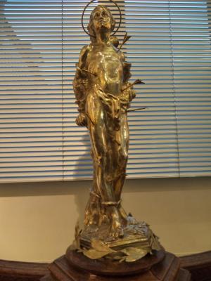 Zilveren Sint-Sebastiaansbeeld even in het bezit van de Asperse Sint-Sebastiaansgilde